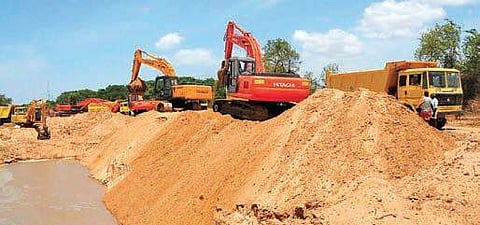 The policy bans quarrying sand through mechanised suction method and blasting. (File Photo | EPS)