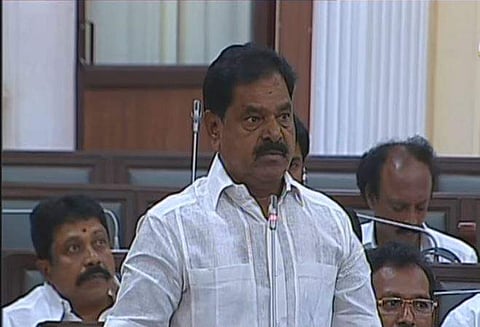 Andhra Pradesh deputy CM (Excise and Commercial Taxes) K Narayana Swamy (Photo | YouTube screengrab)
