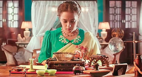 Nithya Menen is a journalist in Skylab. (Photo | Special Arrangement)