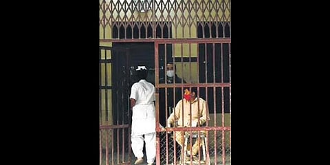 A nurse enters the isolation ward at Erragadda hospital.
