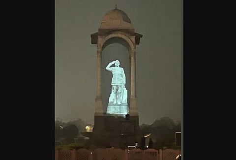 PM Narendra Modi will unveil a hologram statue of Netaji on Sunday. (Pic: Twitter@narendramodi)