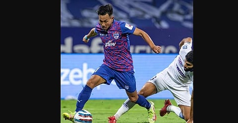 Bengaluru FC's Udantu Singh scored two goals as the team picked up 3-0 win against Chennaiyin FC. (Photo | Twitter/ISL)