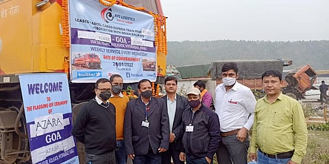 The Parcel Cargo Express Train was flagged off from Azara. (Photo| EPS)