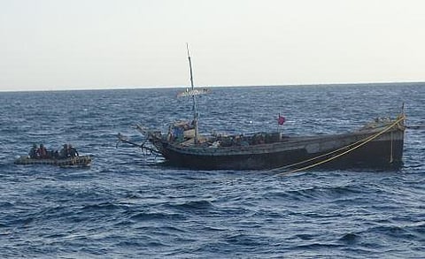 The ICG recovered 2,000 kg of fish and 600 litres of fuel from the ship.