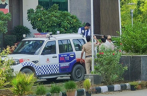Gujarat AAP President Gopal Italia being detained by the Delhi Police from National Commission of Women's office in New Delhi. (Photo| PTI)