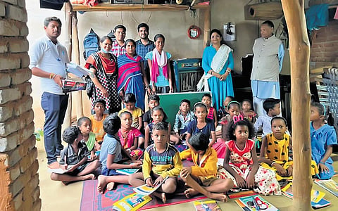 Abhinash and his team in a Chatasali | express