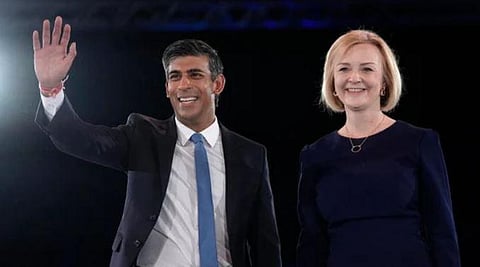 Rishi Sunak and Liz Truss. (Photo | AP)