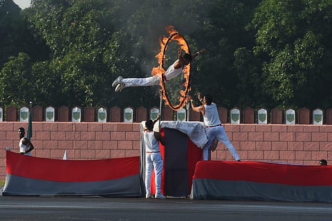 The Passing Out Parade of Gentlemen and Lady Cadets at Officers Training Academy (OTA) in Chennai on Friday saw gymnastics display, khukri hath dance, motorcycle display, band display, equestrian display, and gatka display. (Photos | Ashwin Prasath, EPS)