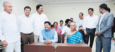 Union Minister for Commerce Piyush Goyal and Union Finance Minister Nirmala  Sitharaman inaugurated Indian Institute of Foreign Trade in Kakinada  | Express