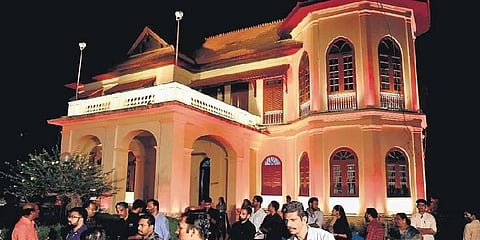 The TRIDA Complex at Vazhuthacaud illuminated as part of the first phase of the Travancore Heritage Project | Express