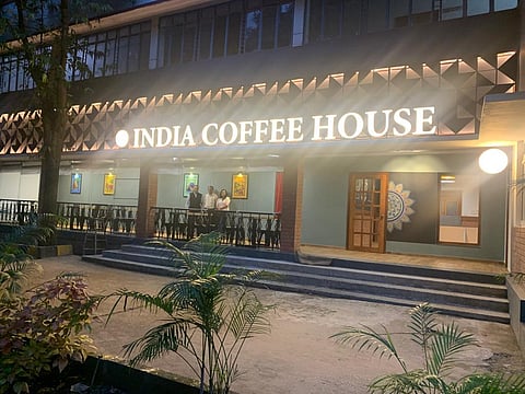 A brand new structure of Indian Coffee House to be unveiled  shortly in Dr Ambedkar Veedhi, Bengaluru is expected to attract youth in large numbers. (Photo | Special Arrangement)