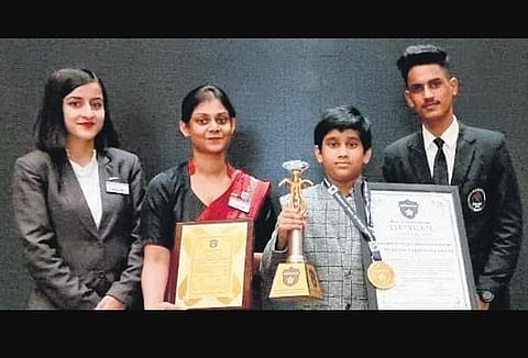 Dr Aripirala Yogananda Sastry with his awards for his knowledge in Astrology | express