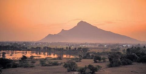 Arunachala mountains in Tiruvannamalai