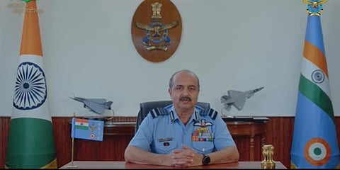 Air Chief Marshal V R Chaudhari. (Photo |  Indian Air Force Twitter)