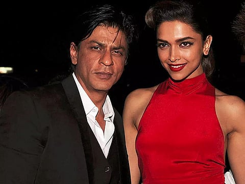 Bollywood stars, Shah Rukh Khan and Deepika Padukone. (Photo | PTI)