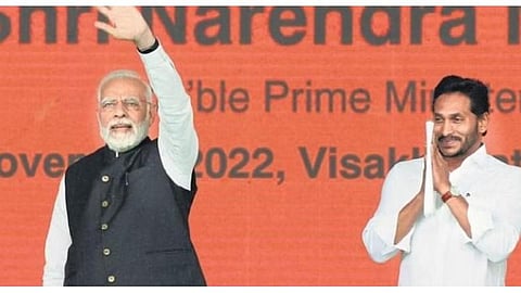 PM Modi and AP CM Y S Jagan Mohan Reddy.