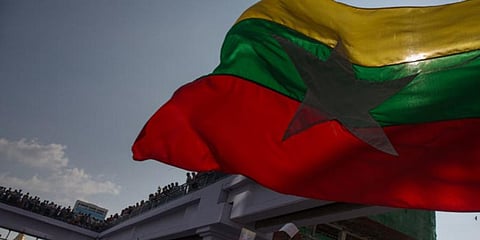 Image of Myanmar flag used for representational purpose only.(Photo | AFP)