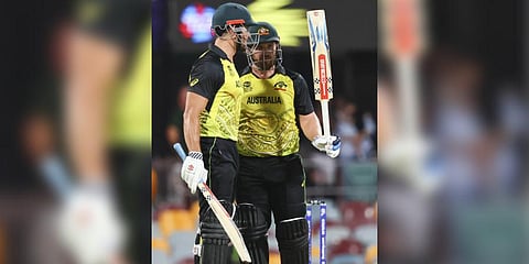 Finch, Tim David and Marcus Stoinis suffered hamstring injuries during Australia's 42-run win over Ireland at Brisbane. (Photo | PTI)