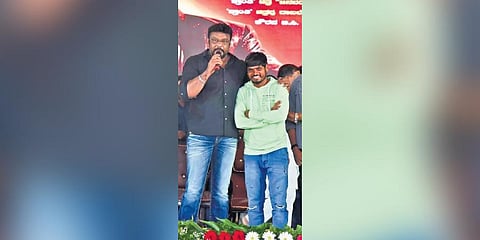 ​  Dharamanna along with Darshan at an event  ​