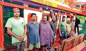 The seven arrested fishermen  | Express