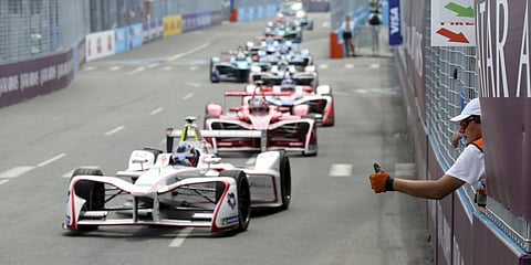 Formula E racecars (File photo | AP)