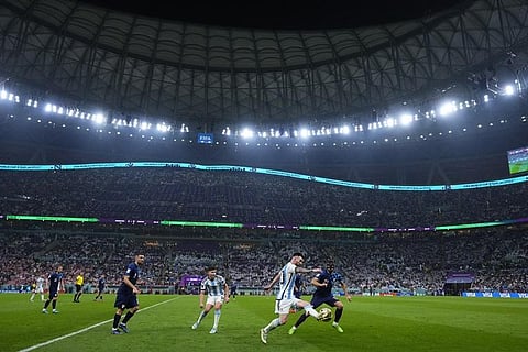 Messi has successfully attempted more complex skills in his career but what he did in Doha on Tuesday wasn't normal...(Photo | AP)