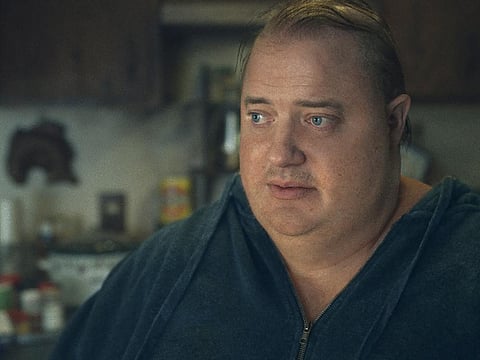 Brendan Fraser in a scene from 'The Whale'. (Photo | AP)