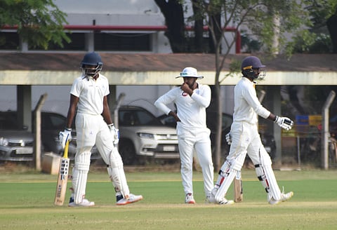 Tamil Nadu's B Sai Sudharshan, (L), continued his sensational form by scoring centuries in back to back games in the ongoing Ranji Trophy season. (Photo | S Senbagapandiyan, EPS)