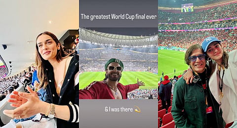 Actors and film/TV personalities from India made a beeline to Qatar just in time to catch the electrifying finals between Argentina and France at the Lusail Stadium on Sunday -- some of them flew there earlier to spend an entire week at the FIFA World Cup