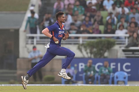 With an Eye on the Future:  The promising right-hand medium pacer, Kuldeep Sen.