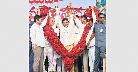 Jagan seeks to push back TDP with impassioned plea at BC Mahasabha