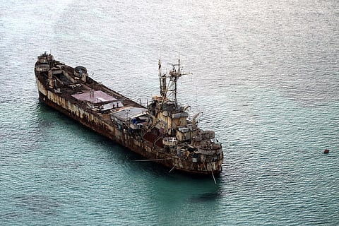 Chinese coast guard ships blocked and used water cannons on two Philippine supply boats heading to a disputed shoal occupied by Filipino marines in the South China Sea. (File photo | AP)