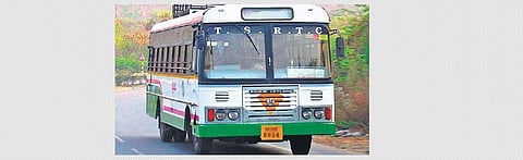 Representational Image of TSRTC bus.
