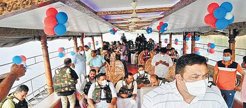 The boat cruise organised by KSRTC as part of the Jungle Safari from Kothamangalam to Munnar on Saturday