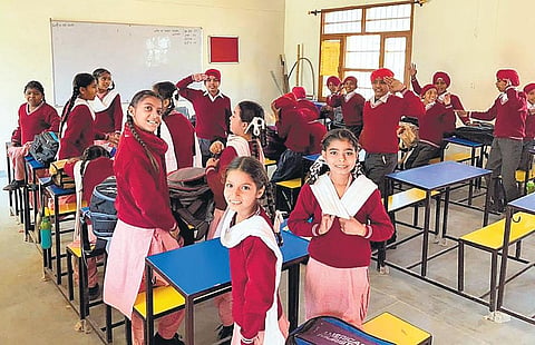 Government Senior Secondary School at Ghuman Kalan village in Bathinda district