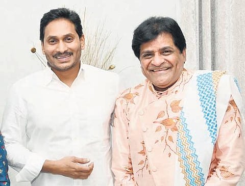 Film actor Ali meets Chief Minister YS Jagan Mohan Reddy at the latter’s  camp office in Tadepalli on Tuesday I Express