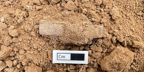 Rectangular ivory die unearthed at Keezhadi site