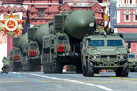 Russia is planning massive drills of its strategic military forces that provide a stark reminder of the country's nuclear might. (Photo | AP)