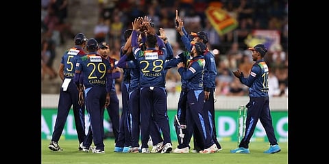 Srilankan squad(Photo | Twitter/ICC Handle)