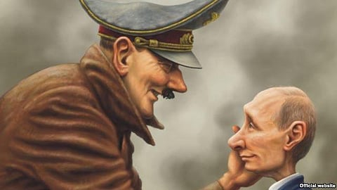 Caricature posted by Ukraine on their official handle on Twitter. ( Photo | Twitter/ @Ukraine)