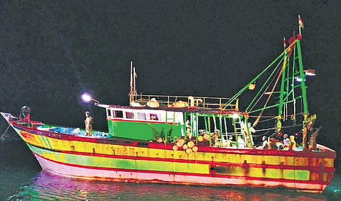 A fishermen's boat seized by Lankan Navy.  (File photo)