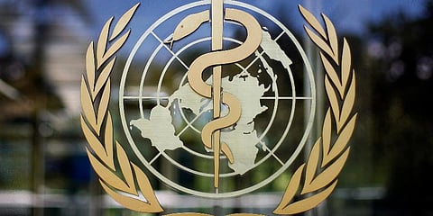 The logo of the World Health Organization is seen at the WHO headquarters in Geneva, Switzerland. (File Photo | AP)