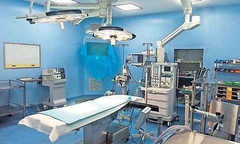 Operation theatre set up at the New GGH in Vijayawada for performing open heart surgeries will be functional from March 4 (Photo | EPS, P Ravindra Babu)