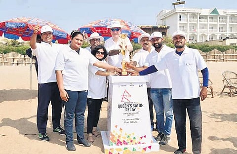British Deputy High Commissioner Nick Low  with members of Odisha Sports