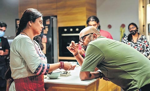Shefali Shah (left)  with director Suresh   Triveni (right)