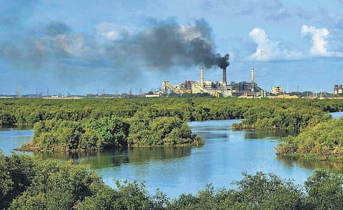 Ennore’s thermal power plants are a big source of Chennai’s pollution. IPCC says Chennai could have wet-bulb temperatures of 32-34°C by the end of the century | P Jawahar