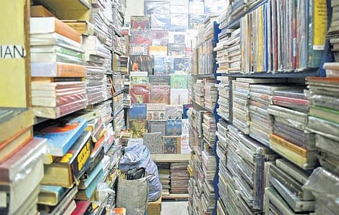 Rows of multilingual books  stacked on the shelves  of Jacksons Books. ( Photo | EPS)