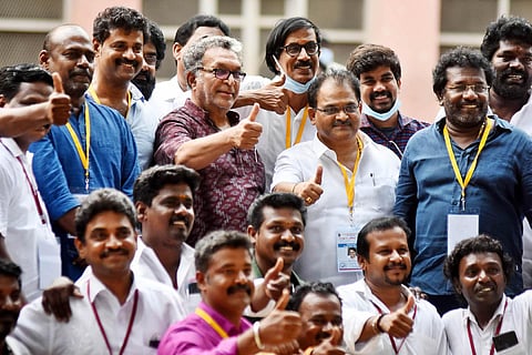 Pandavar Ani celebrates spoils of war at Good Shepherd school in Chennai on Sunday. (Photo| Ashwin  Prasath, EPS)