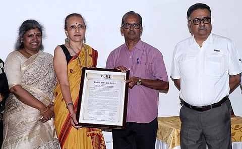 V Vedachalam received the award on Saturday | Sriram R