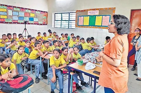 An activity conducted as part of the Social and Emotional Learning Curriculum.  ( Photo | EPS)